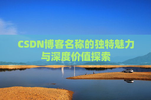CSDN博客名称的独特魅力与深度价值探索